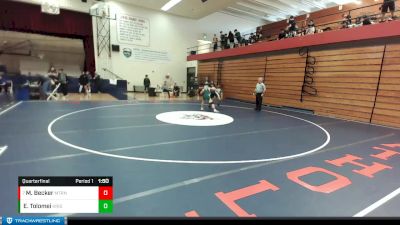 160 lbs Quarterfinal - Mason Becker, Mount Rainier vs Emilio Tolomei, Kentridge