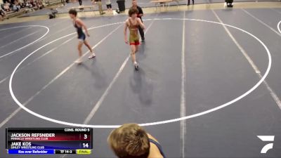 132 lbs Cons. Round 5 - Braxton Lange, Minnesota vs Benito Diaz, No Nonsense Wrestling