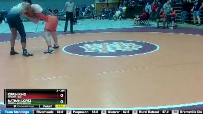 2 - 285 lbs Quarterfinal - Nathan Lopez, Central (Woodstock) vs Orrin King, Virginia High