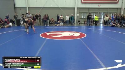 110 lbs Champ. Round 2 - Mason Counts, Powhatan Youth Wrestling Club vs Haden Henderson, Machine Shed Wrestling