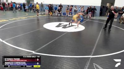 110 lbs Rr1 - K`yonce Tsosie, Bethel Freestyle Wrestling Club vs Rebekah Carmichael, Bethel Freestyle Wrestling Club