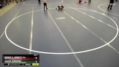 83 lbs Cons. Round 4 - Dennis A. Verrett Lll, Monticello Wrestling Club vs Mason Sorensen, Owatonna Wrestling Association