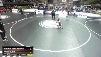 67 lbs Semifinal - Prince Dugan, California vs Jeremiah-Roman Castro, Savage House Wrestling Club