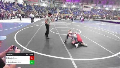 77 lbs Round Of 16 - Colt Bartel, Durango Wrestling Club vs Jaxon Brynildson, High Kaliber