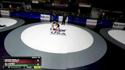 58 lbs Quarterfinal - Jacob Padilla, Red Wave Wrestling vs Eli Gomez, TUF California Wrestling Academy