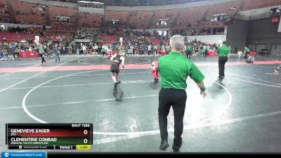 125 lbs 3rd Place Match - Clementine Conrad, Oregon Youth Wrestling vs Genevieve Eager, BYA