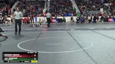 90 lbs Quarterfinal - Ady Breeding, Independence vs Kennedy Braun, Tonganoxie Wrestling Club