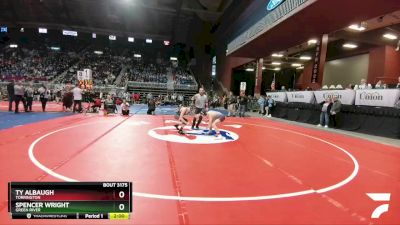 3A-113 lbs Quarterfinal - Ty Albaugh, Torrington vs Spencer Wright, Green River