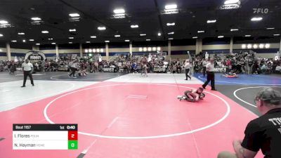 78 lbs Consi Of 8 #2 - Isaiah Flores, Pounders WC vs Nicholai Hayman, Hemet Youth WC