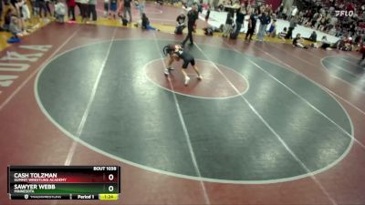 84 lbs Semifinal - Cash Tolzman, Summit Wrestling Academy vs Sawyer Webb, Minnesota