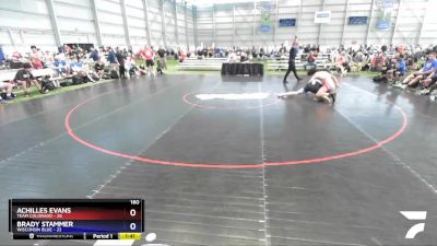 160 lbs Round 1 (8 Team) - Achilles Evans, Team Colorado vs Brady Stammer, Wisconsin Blue