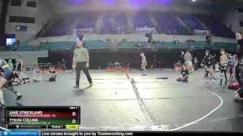 80 lbs Round 2 (3 Team) - Jake Strickland, Team Bear Wrestling Club Navy vs Tyson Collins, Summerville Takedown Club