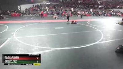 80 lbs Quarterfinal - Riley Longdin, Slinger Red Rhinos WC vs Jordan Feit, Mosinee Wrestling