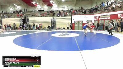 165 lbs Quarterfinal - Jacob Cole, Rossville High School vs August Adams, Carroll