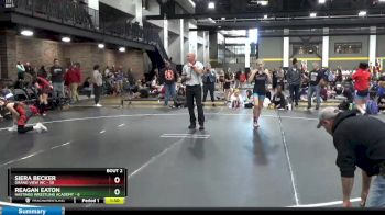 91 lbs Round 1 (4 Team) - Reagan Eaton, Hastings Wrestling Academy vs Siera Becker, Grand View WC