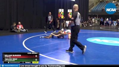 125 lbs Cons. Round 1 - William Burgess, Seton Hill vs Trevon Gray, Pitt-Johnstown