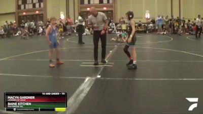 70 lbs Quarterfinal - Baine Kitchen, Old Bridge WC vs Macyn Gardner, Legends Of Gold