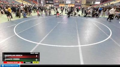 67 lbs Cons. Round 2 - Maximilian Kirsch, WI vs Gannon Kriebs, IL