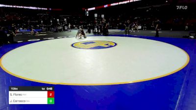 113 lbs Consi Of 32 #2 - Syruss Flores, Paloma Valley (SS) vs Jasias Carrasco, Dinuba (CS)