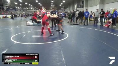 158 lbs Cons. Round 5 - Jameson Layne, Monroe WC vs Logan Stepp, Tecumseh WC