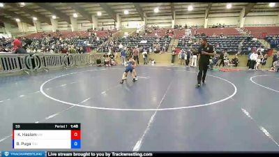 59 lbs Round 2 - Kyler Haslem, Uintah Wrestling vs Benjamin Puga, Top Of Utah