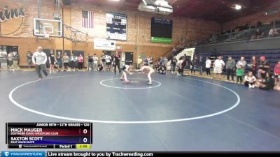 120 lbs Round 5 - Mack Mauger, Southern Idaho Wrestling Club vs Saxton Scott, East Idaho Elite