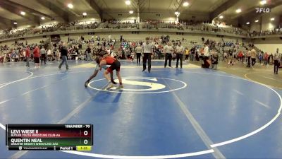 70 lbs Semifinal - Quentin Neal, Greater Heights Wrestling-AAA vs Levi Wiese II, Butler Youth Wrestling Club-AA