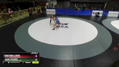 59-62 lbs Round 2 - Makynna Loepp, Legacy Wrestling Center vs Janie Houser, Sunnyvale Wrestling Club