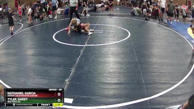 89 lbs Quarterfinal - Nathaniel Garcia, Sunkist Kids/Monster Garage vs Tyler Sweet, RED WAVE WC