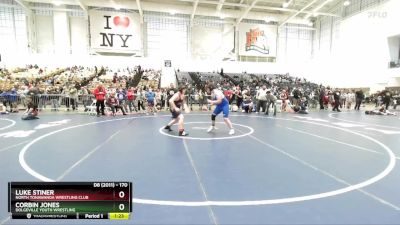 170 lbs Round 1 - Luke Stiner, North Tonawanda Wrestling Club vs Corbin Jones, Dolgeville Youth Wrestling