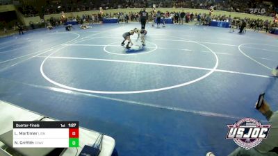 55 lbs Quarterfinal - Lawson Mortimer, Lions Wrestling Academy vs Noah Griffith, Coweta Tiger Wrestling