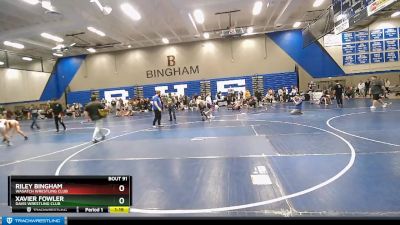 80 lbs Quarterfinal - Riley Bingham, Wasatch Wrestling Club vs Xavier Fowler, Davis Wrestling Club