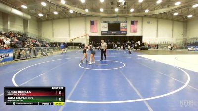 126 lbs Cons. Round 2 - Crisia Bonilla, Great Neck South vs Jada Macaluso, Minisink Valley