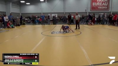 62 lbs Cons. Semi - Patrick O`Neill, Virginia Patriots Wrestling vs John (LJ) Slokovitz, Williamsburg Wrestling Club