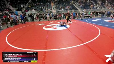 58 lbs 2nd Place Match - Trenten Allemand, Wyoming Unattached vs Winston Barrett, Sheridan Wrestling Club