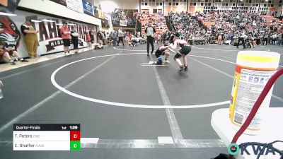 86 lbs Quarterfinal - Tristan Peters, Claremore Wrestling Club vs Eli Shaffer, R.A.W.