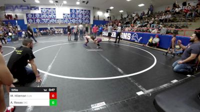 52 lbs Rr Rnd 3 - Mason Hileman, Clinton Youth Wrestling vs Avery Rosas, OKC Saints Wrestling