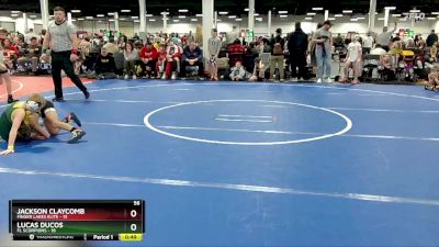 56 lbs Round 1 (10 Team) - Lucas Ducos, FL Scorpions vs Jackson Claycomb, Finger Lakes Elite