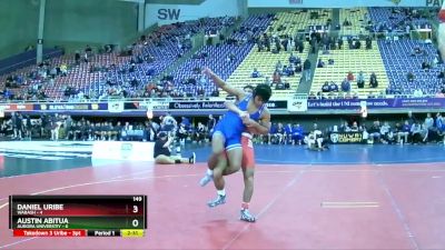 149 lbs Finals (2 Team) - Austin Abitua, Aurora Universtiy vs Daniel Uribe, Wabash