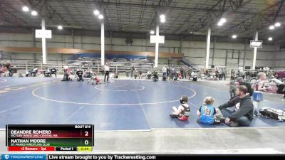 49 lbs Quarterfinal - DeAndre Romero, Victory Wrestling-Central WA vs Nathan Moore, St. Maries Wrestling Club