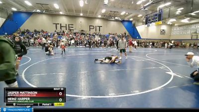 88 lbs Round 3 - Jasper Mattinson, Bear River Wrestling Club vs Heinz Harper, Wasatch Wrestling Club