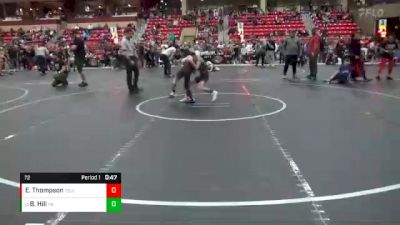 72 lbs Cons. Round 3 - Brodie Hill, Pomona Elite vs Eli Thompson, The Best Wrestler