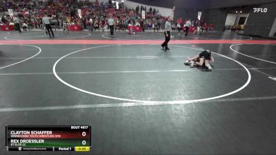 75 lbs Cons. Round 4 - Clayton Schaffer, Winneconne Youth Wrestling Win vs Rex Droessler, RT ELITE CC