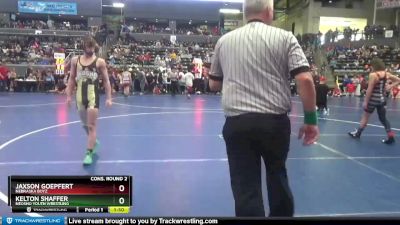 130 lbs Cons. Round 2 - Jaxson Goepfert, Nebraska Boyz vs Kelton Shaffer, Neosho Youth Wrestling