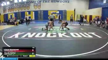 132 lbs Finals (2 Team) - Colin Bradshaw, Southside Mafia vs Talon Maple, Funky Monkey