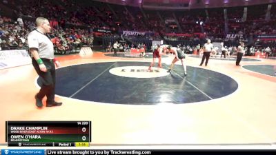 1A 220 lbs Cons. Round 3 - Owen O`Hara, Beardstown vs Drake Champlin, Wood River (East Alton-W.R.)