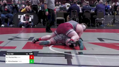 285 lbs Quarterfinal - Nicholas Pavlechko, State College vs Ean Winchester, Twin Valley