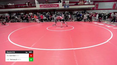 132 lbs Round Of 16 - Austin Gamber, Whitman-Hanson vs Elijah Tetreault, Northbridge