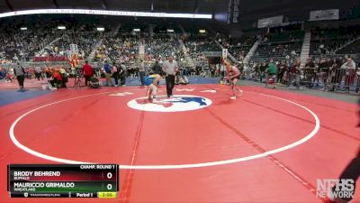 3A-150 lbs Champ. Round 1 - Brody Behrend, Buffalo vs Mauriccio Grimaldo, Wheatland