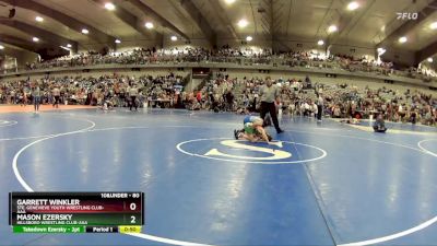 80 lbs Cons. Round 3 - Garrett Winkler, Ste. Genevieve Youth Wrestling Club-AAA vs Mason Ezersky, Hillsboro Wrestling Club-AAA